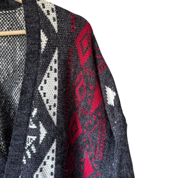 Charlotte Russe Y2K Southwestern Aztec Boho Style Fringe Cardigan Duster Open - Picture 8 of 16